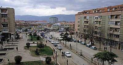 Blick vom Grand Hotel auf den Markt - Korça