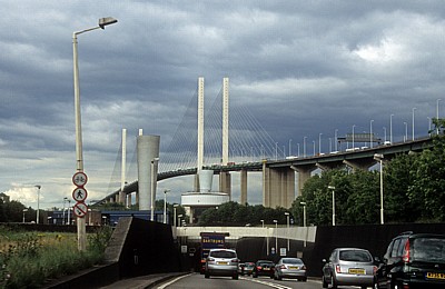 M25: Dartford Crossing – Einfahrt in den Dartford Tunnel - Kent