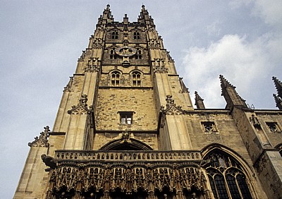 The Cathedral of Christ Church (Canterbury Cathedral, Kathedrale): Turm am Haupteingang - Canterbury