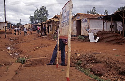 Kleine Straße mit Geschäften - Lilongwe