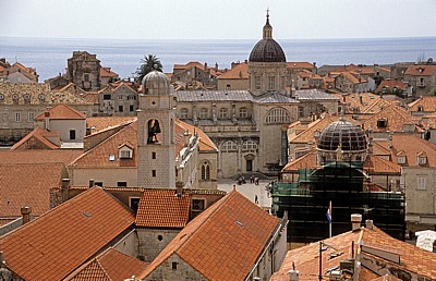 Stari Grad (Altstadt): Blick von der Stadtmauer  - Dubrovnik