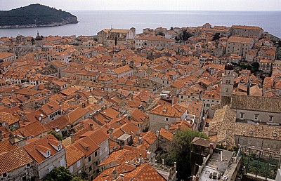 Stari Grad (Altstadt): Blick von der Stadtmauer - Dubrovnik