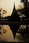 Geschichtspark Sukhothai im Abendlicht - Sukhothai
