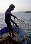 Fischer beim Einholen des Netzes - Behramkale