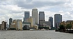 Blick auf die Docklands: Canary Wharf - London