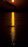 Boot im Sonnenuntergang - Kratie