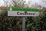 Jakobsweg (Camino Francés): Ortseingangsschild - Casanova