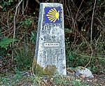 Jakobsweg (Caminho Português): Camino-Wegstein zwischen San Caetano und San Mauro - Galicia
