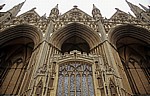 The Cathedral Church of St Peter (Kathedrale): Westfassade - Detail - Peterborough