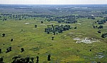 Flug Kwara - Maun: Blick auf das Delta - Okavango-Delta