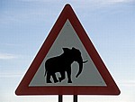 Verkehrsschild Vorsicht Elefanten - Kaokoveld
