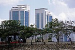 Fähre Kigamboni - Kivukoni: Blick auf die Bank of Tanzania - Daressalam