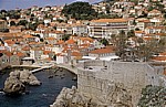Stari Grad (Altstadt): Blick von der Stadtmauer - Tvrdava Bokar (Festung Bokar) - Dubrovnik
