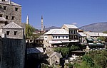 Stari Grad (Altstadt): Blick von der Stari most (Alte Brücke) - Mostar
